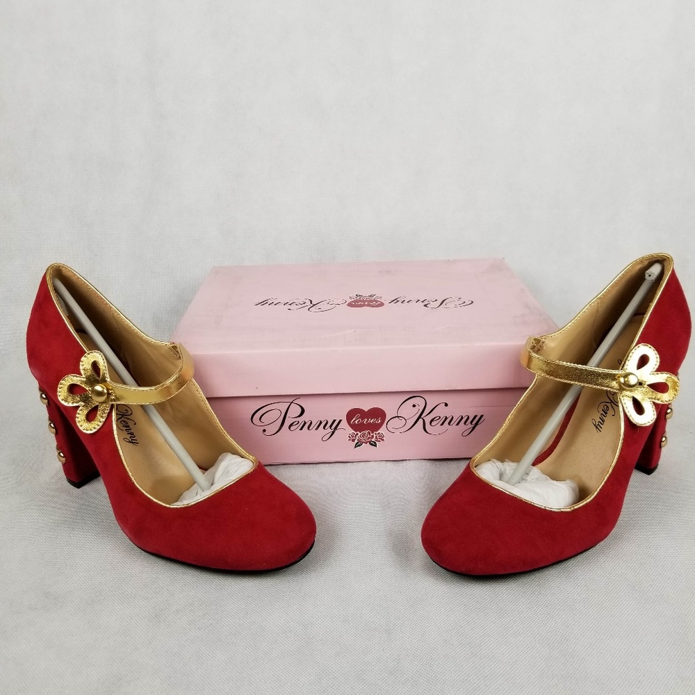 Penny Loves Kenny Women's Requiem Red Pumps 11W - Picture 1 of 8